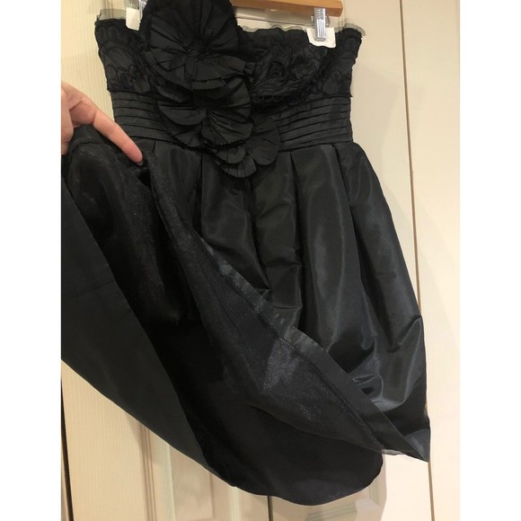 Black Vivienne Tam Silk Taffeta Statement Flower Strapless Cocktail Dress 6 - Picture 11 of 12